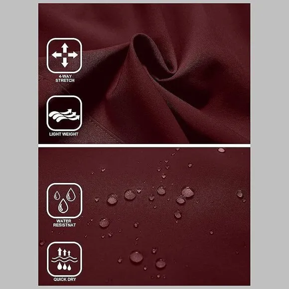 Women's Lightweight Hiking Cargo Shorts Quick Dry Athletic Shorts , Maroon