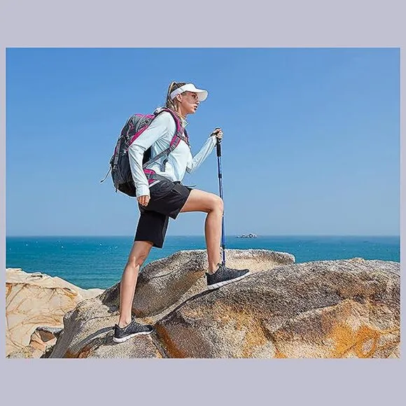 Women's Lightweight Hiking Cargo Shorts Quick Dry Athletic Shorts , Navy