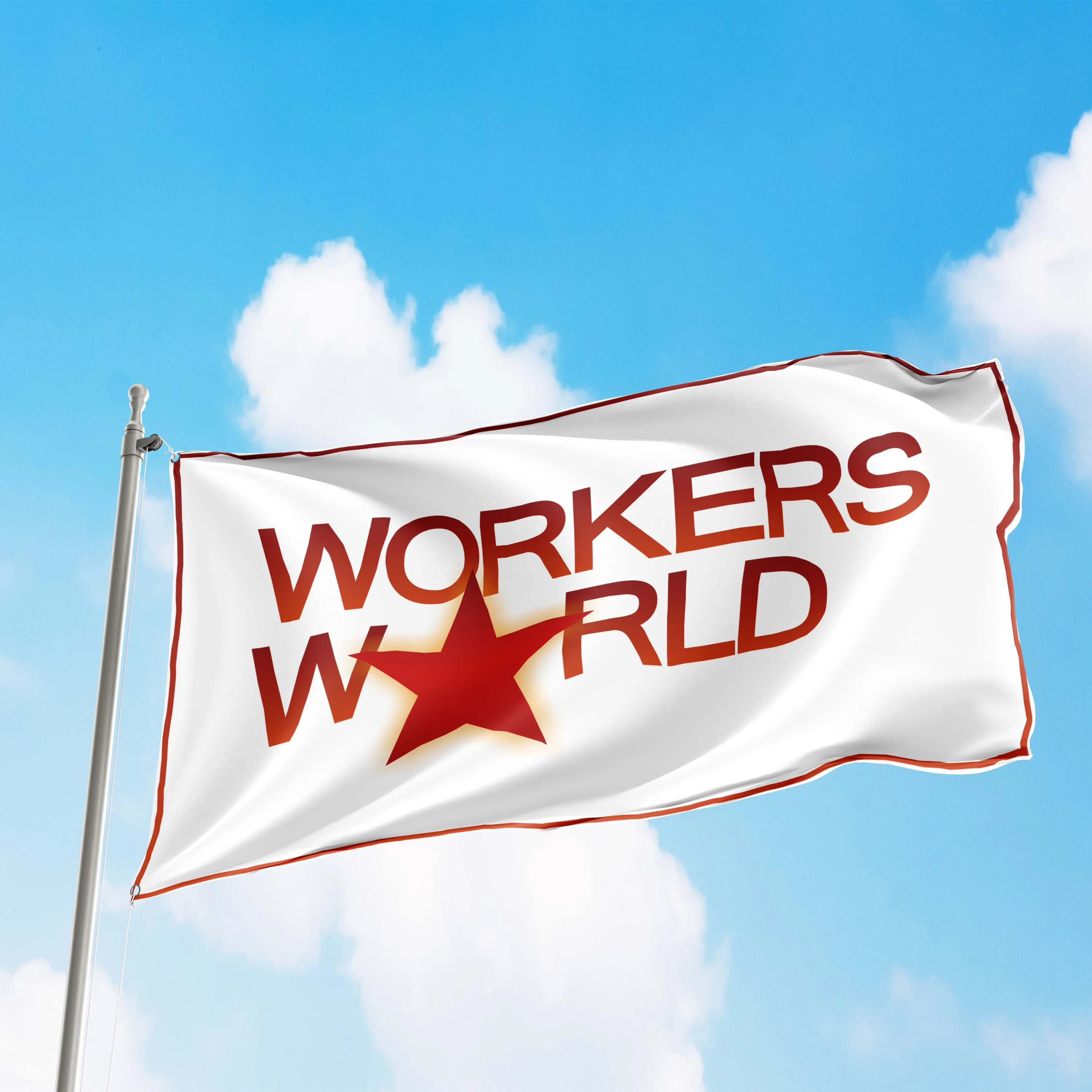 Workers World Political Party USA Flag Banner