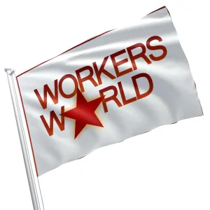 Workers World Political Party USA Flag Banner