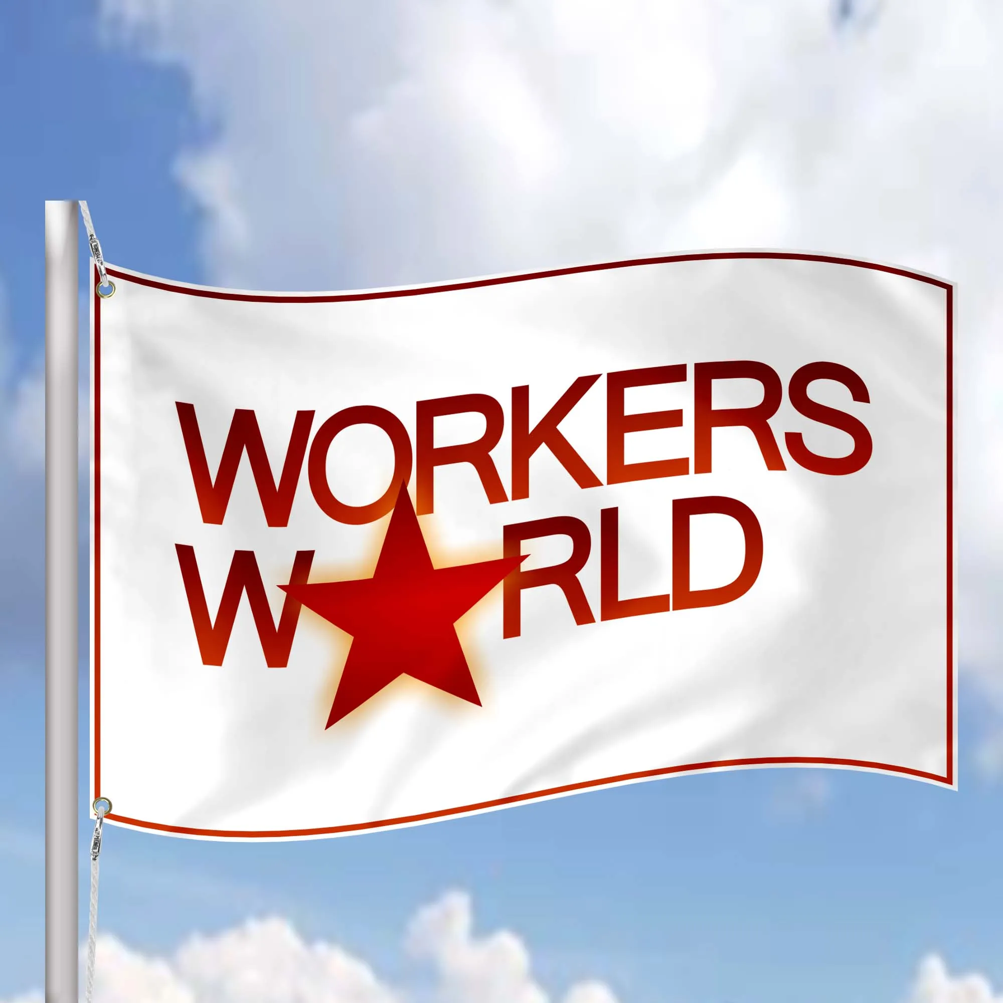 Workers World Political Party USA Flag Banner