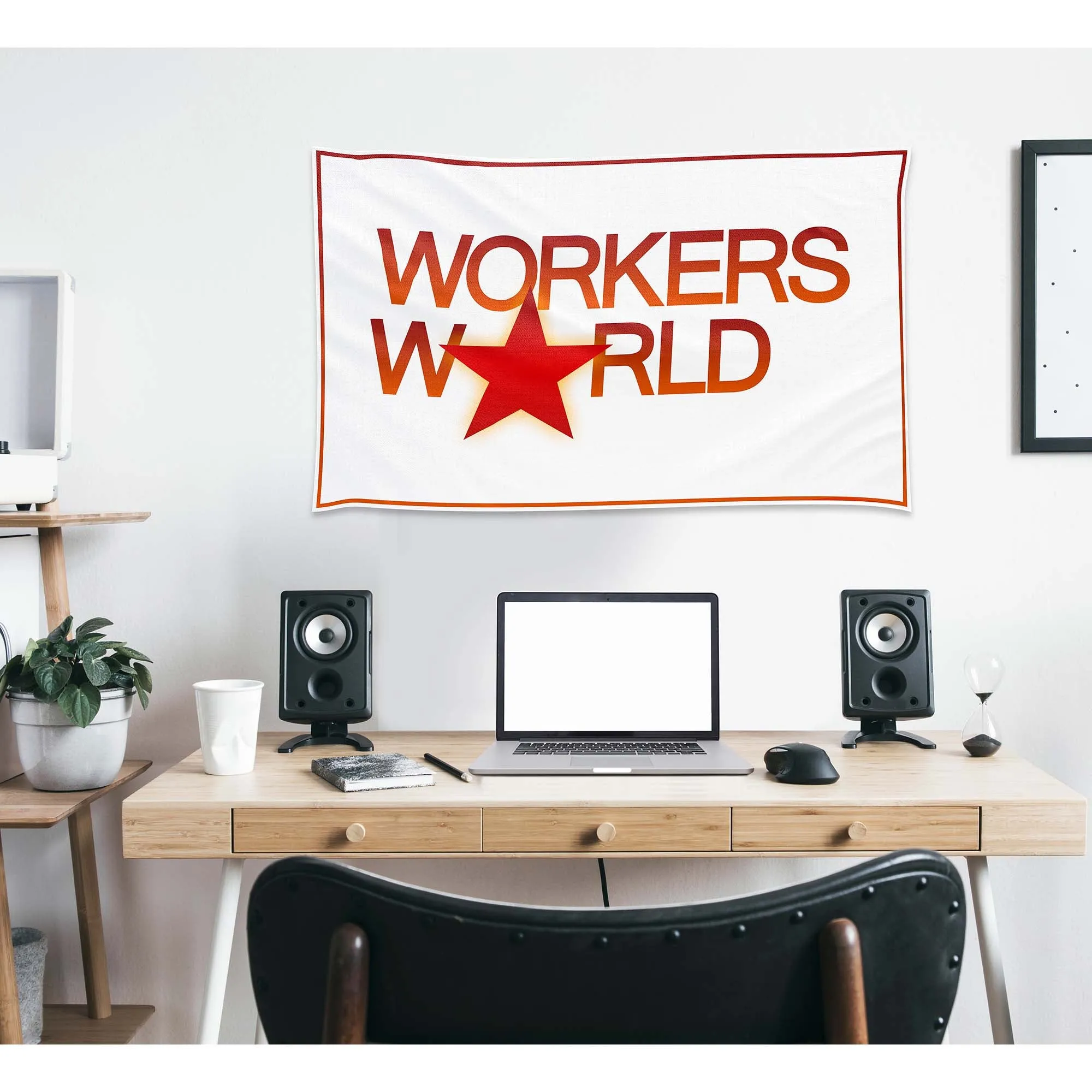 Workers World Political Party USA Flag Banner
