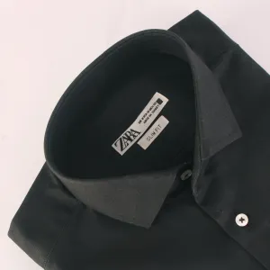 ZR Black Basic Soft Cotton Shirt